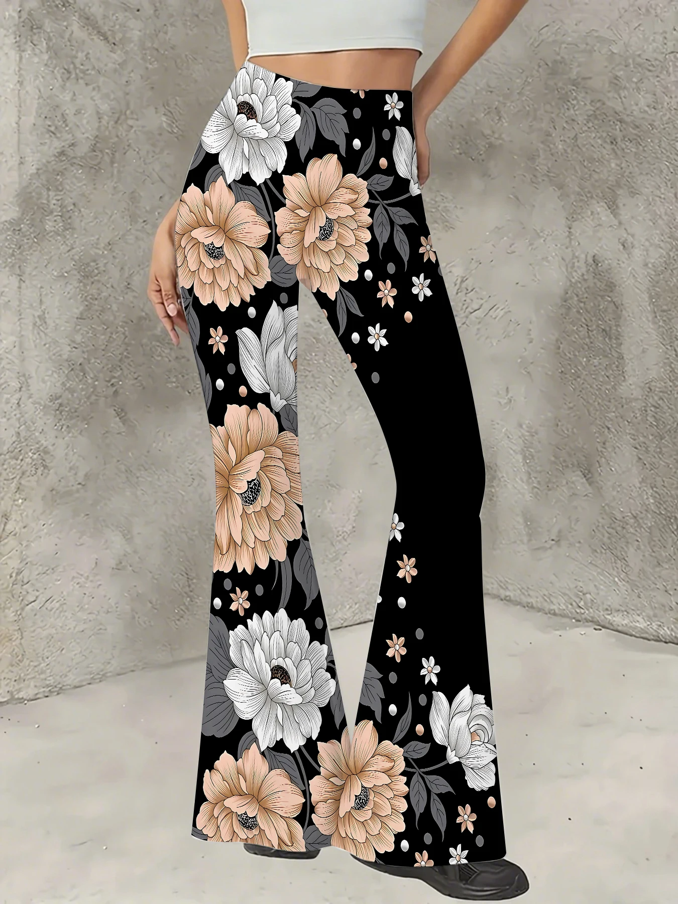 Women's Floral Print Flare Pants Elegant Stretchy Bell Bottom Trousers Summer
Women's Floral Print Flare Pants Elegant Stretchy Bell Bottom Trousers Summer
