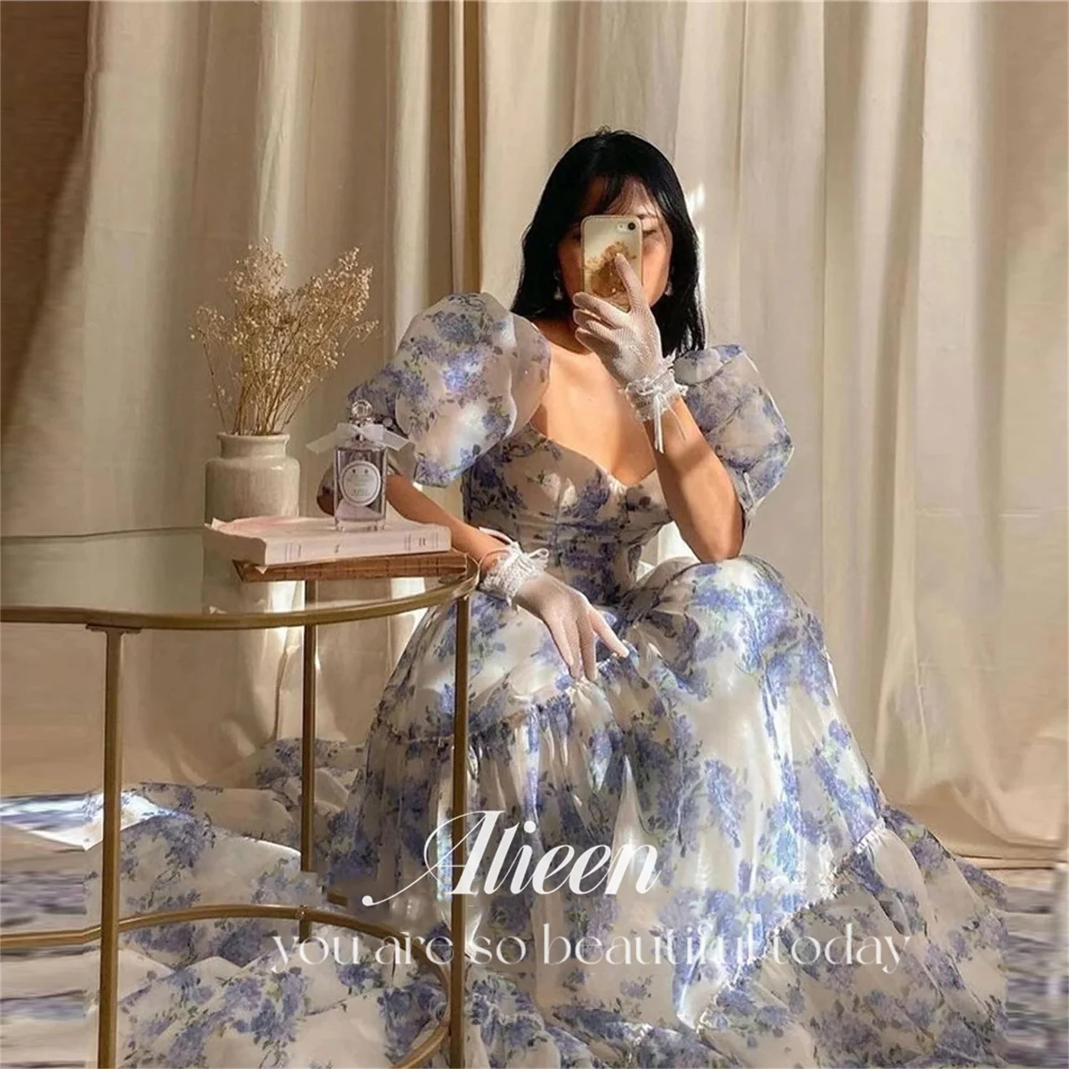 Aileen Printing Puff Sleeves Sky Blue Princess A-line Wedding Dress Women Elegant Party Sharon Happy Evening Dresses Ball Gowns
Aileen Printing Puff Sleeves Sky Blue Princess A-line Wedding Dress Women Elegant Party Sharon Happy Evening Dresses Ball Gowns