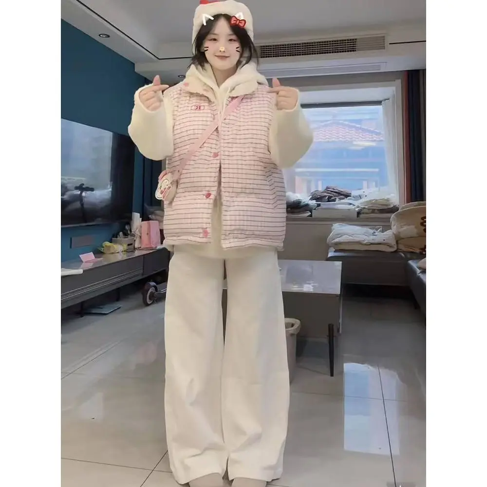 Универсальный двусторонний комплект из двух предметов: хлопковый жилет с капюшоном для студентов, осенне-зимняя новинка, повседневный стиль для города
Универсальный двусторонний комплект из двух предметов: хлопковый жилет с капюшоном для студентов, осенне-зимняя новинка, повседневный стиль для города