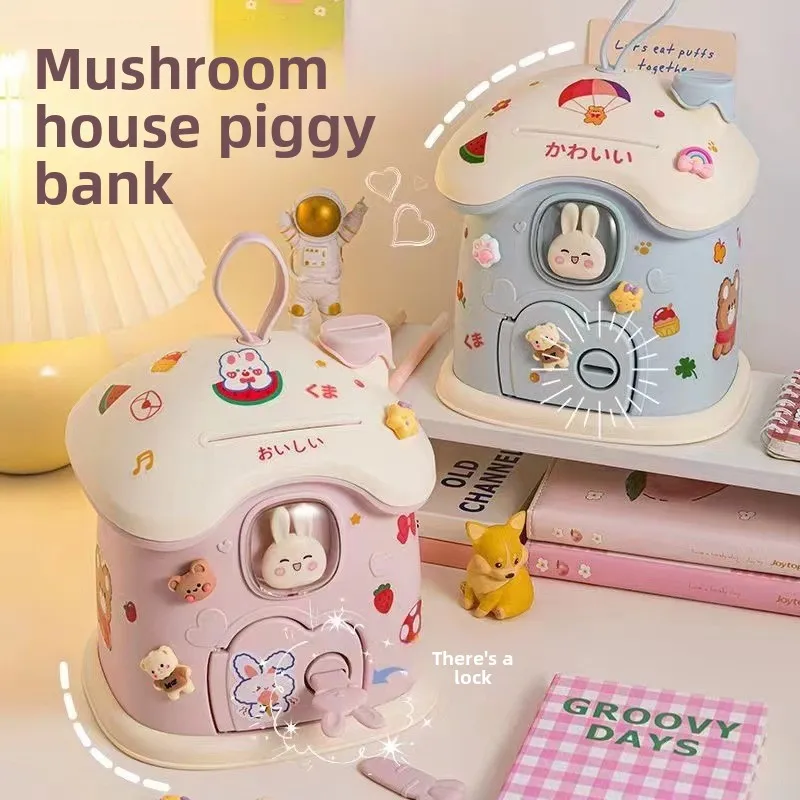 Creative DIY Savings Toy for Kids Money Box / Piggy Bank Cute Mushroom House Coin Box with Lock and Key Christmas Gift for Girls
Creative DIY Savings Toy for Kids Money Box / Piggy Bank Cute Mushroom House Coin Box with Lock and Key Christmas Gift for Girls