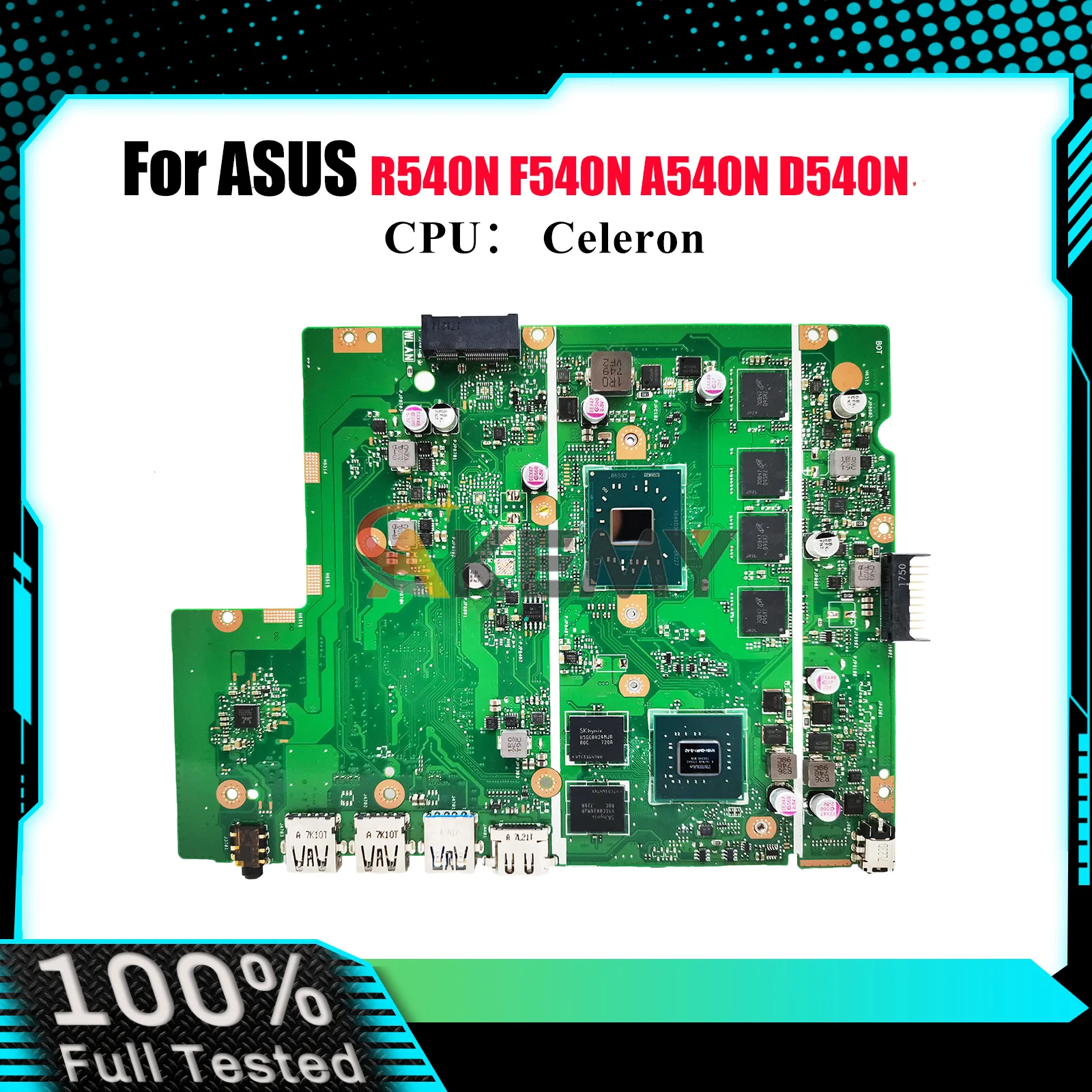 Материнская плата для ноутбука X540NV для ASUS VivoBook X540N R540N D540N A540N F540N X540NV с процессором Celeron, 100% тесты OK stk
Материнская плата для ноутбука X540NV для ASUS VivoBook X540N R540N D540N A540N F540N X540NV с процессором Celeron, 100% тесты OK stk
