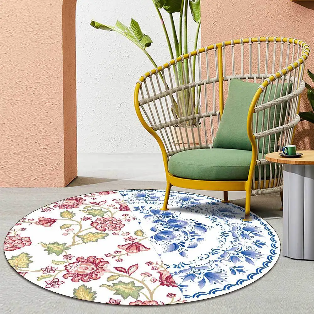 Chinese Style Flower Printed Large Round Carpets, Living Room, Bedroom, Bedside Area, Soft Flannel, Home Decor, Kitchen Mat
Chinese Style Flower Printed Large Round Carpets, Living Room, Bedroom, Bedside Area, Soft Flannel, Home Decor, Kitchen Mat