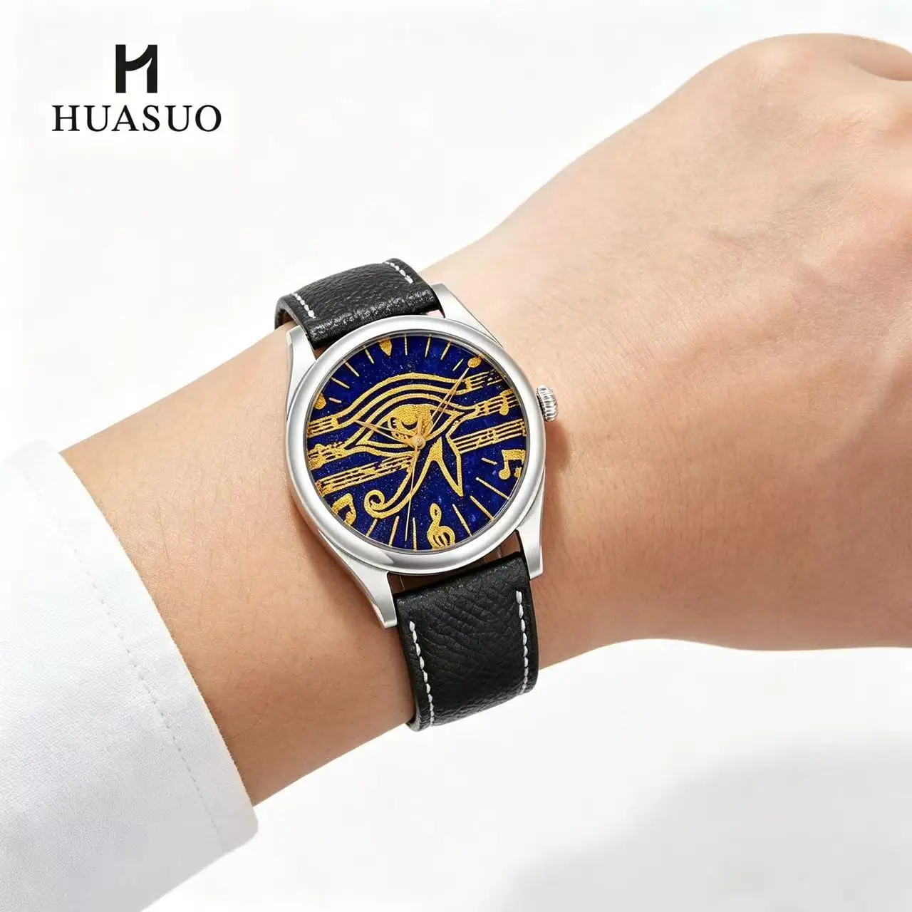 HUASUO Ancient Egyptian Secret Pattern Luxury Mens Watch PT5000 Automatic Mechanical 38mm Stainless Steel Case 5ATM Waterproof
HUASUO Ancient Egyptian Secret Pattern Luxury Mens Watch PT5000 Automatic Mechanical 38mm Stainless Steel Case 5ATM Waterproof