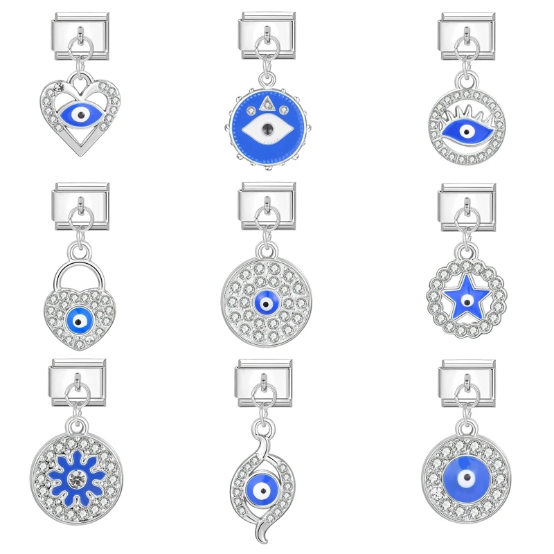 FUNIQUE Retro Charm Bracelet Love Lock Star Eyes Italian Charm Links Fit 9mm Bracelet Stainless Steel DIY Jewelry Making
FUNIQUE Retro Charm Bracelet Love Lock Star Eyes Italian Charm Links Fit 9mm Bracelet Stainless Steel DIY Jewelry Making