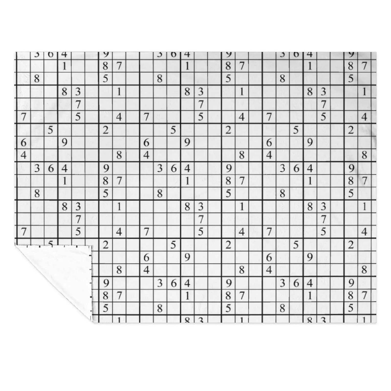 Sudoku (white) Throw Blanket Soft Beds Bed Fashionable Decorative Sofas Softest Blankets
Sudoku (white) Throw Blanket Soft Beds Bed Fashionable Decorative Sofas Softest Blankets