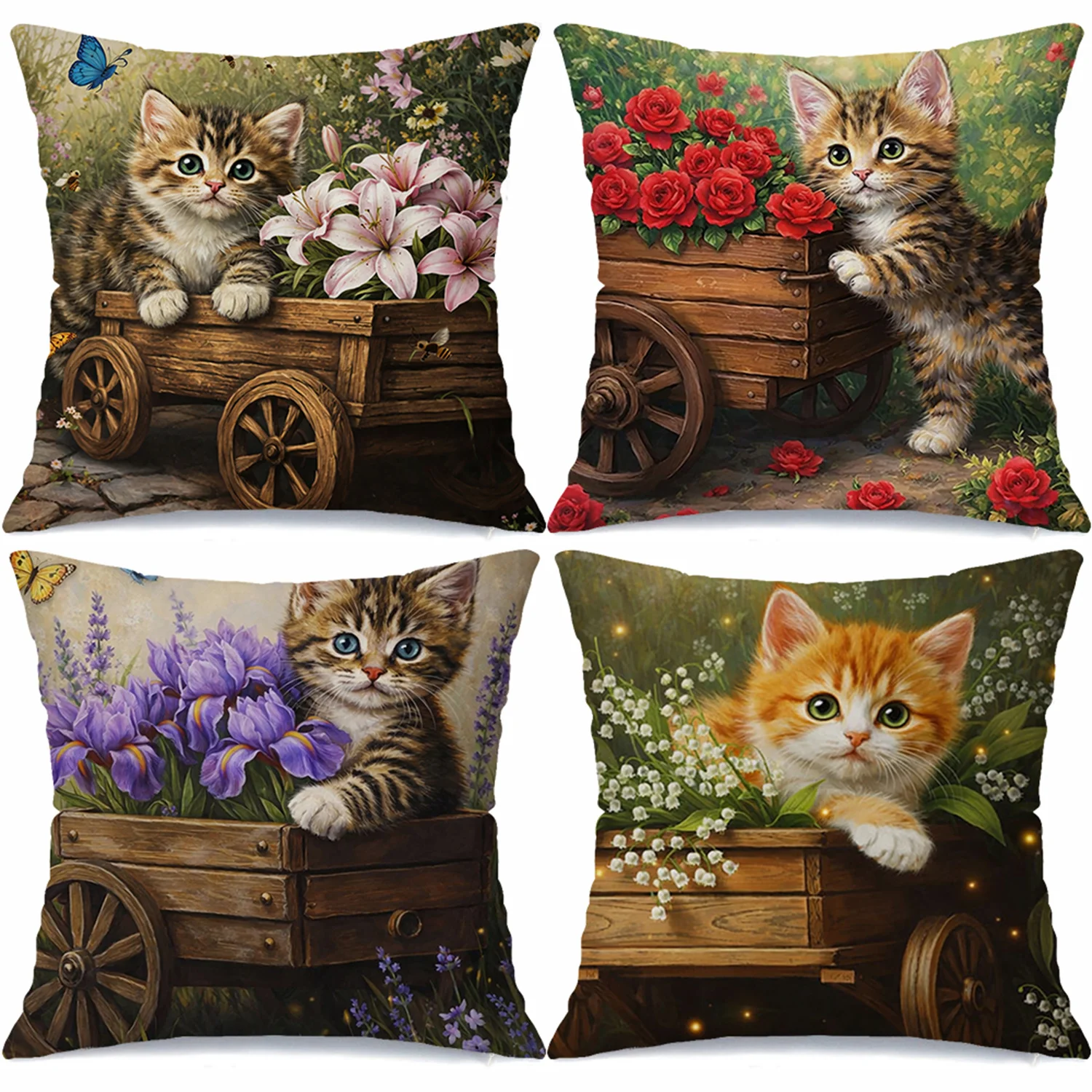 Cat float, roses, lilies double-sided Printed pillow cover Short plush Suitable living rooms bedrooms sofas throw cushion cover
Cat float, roses, lilies double-sided Printed pillow cover Short plush Suitable living rooms bedrooms sofas throw cushion cover
