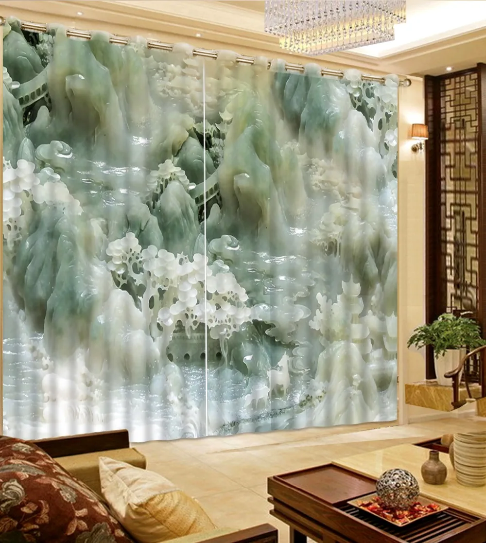 3D Curtain Decorative Door Curtain Jade Carving Landscape Painting Any Size Bedroom Living room Office Hotel Cortinas
3D Curtain Decorative Door Curtain Jade Carving Landscape Painting Any Size Bedroom Living room Office Hotel Cortinas