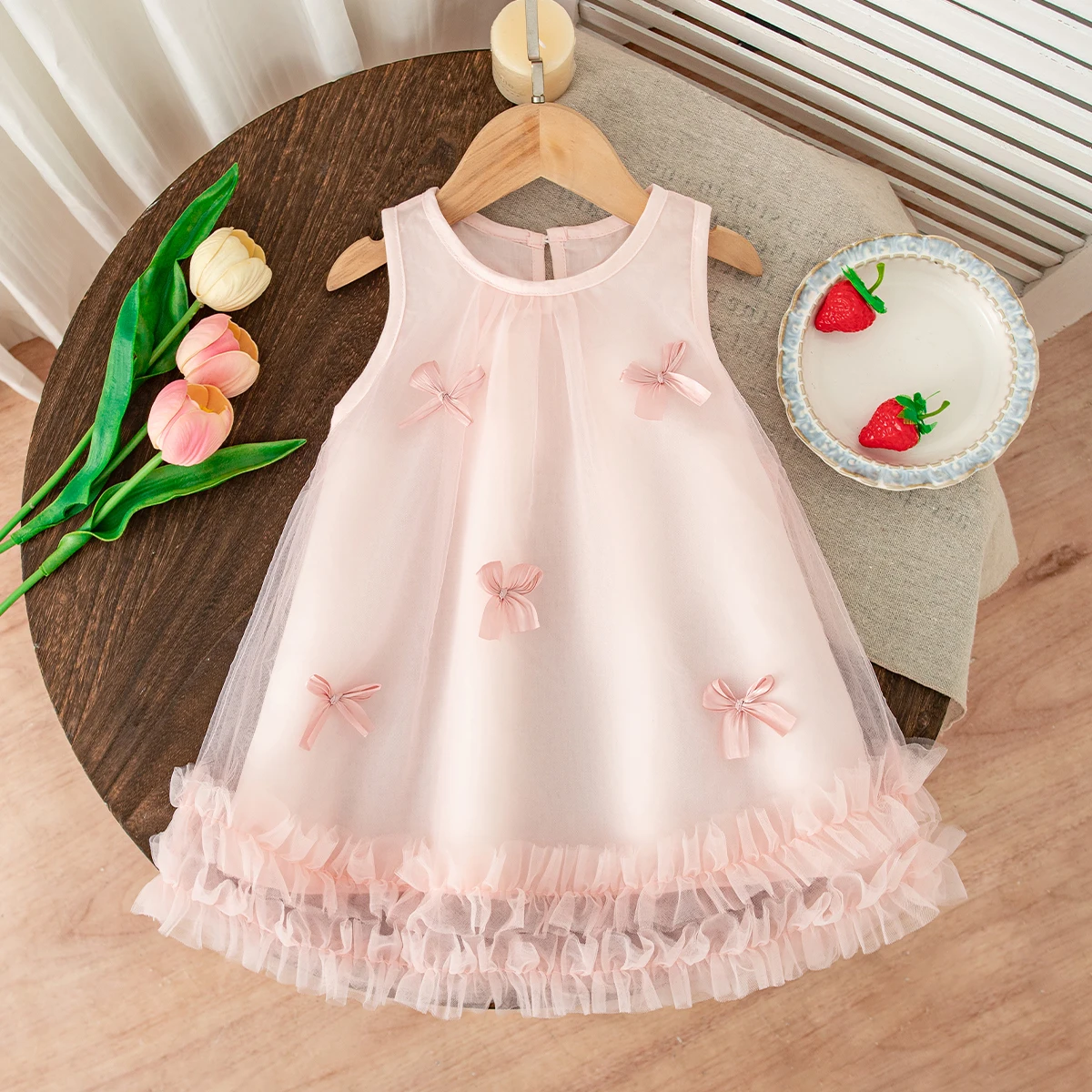 Baby Dresses Summer Bow Solid Color Sleeveless Puffy Simple Girl Kid's Dress Cute Gentle Baby Girl Princess Dresses
Baby Dresses Summer Bow Solid Color Sleeveless Puffy Simple Girl Kid's Dress Cute Gentle Baby Girl Princess Dresses