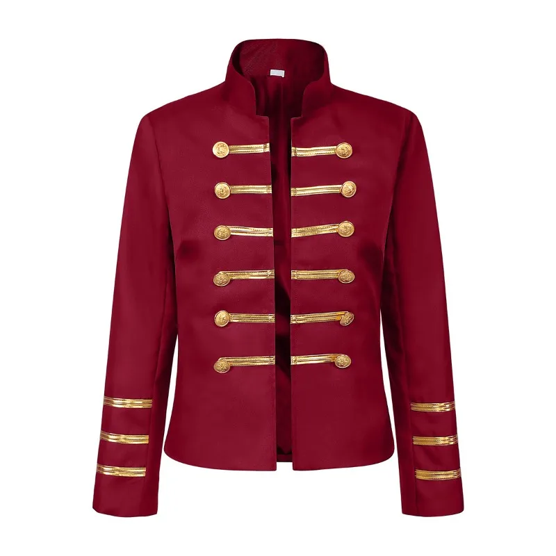 Red Double Breasted Retro Stand Collar Jacket Women Spring Autumn Fashion Solid Slim Tops Elegant Commuter Streetwear Women Coat
Red Double Breasted Retro Stand Collar Jacket Women Spring Autumn Fashion Solid Slim Tops Elegant Commuter Streetwear Women Coat