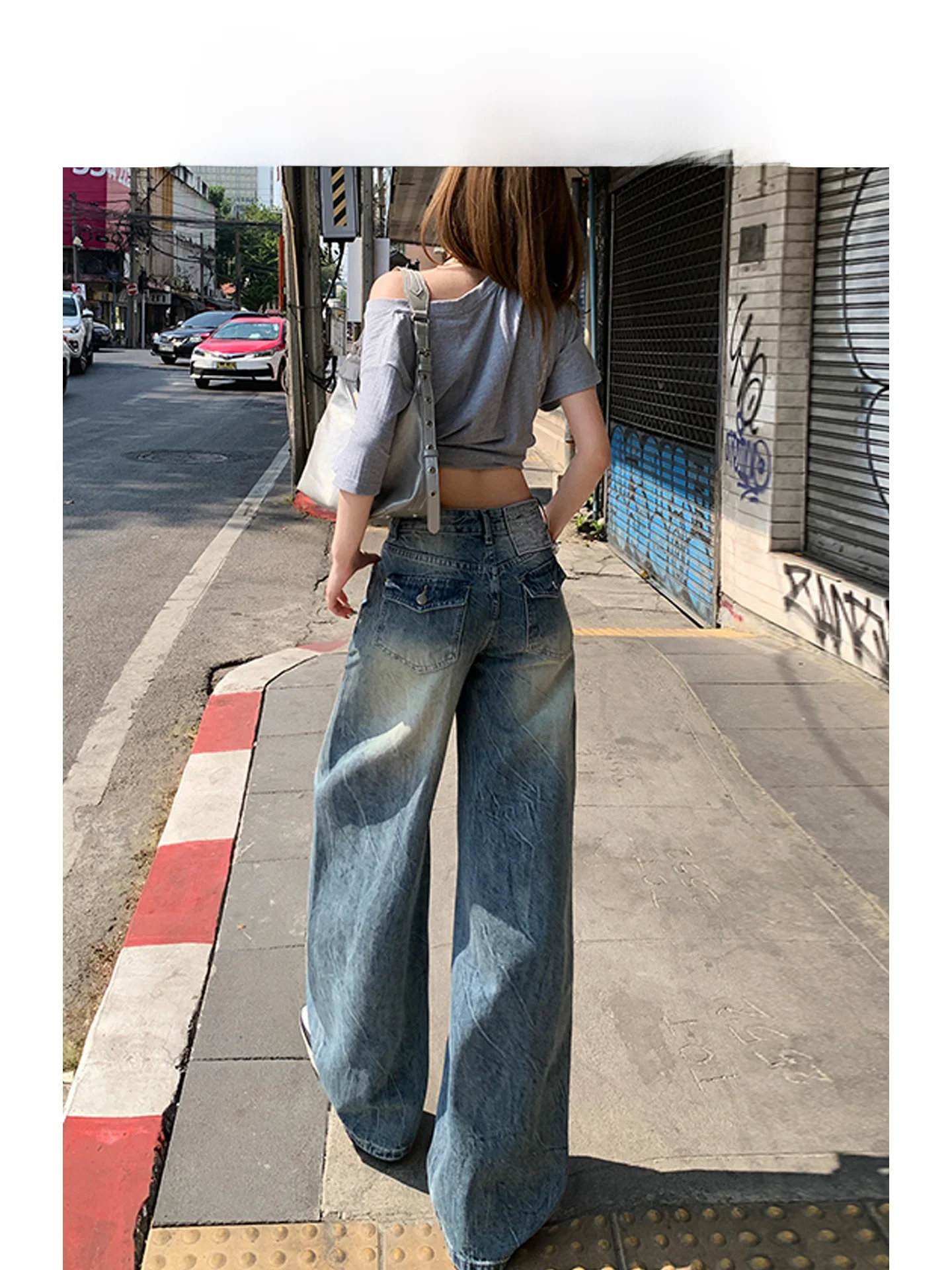 Retro American Low Waist Wide Leg Denim Jeans Women's Loose Embroidered Design Light Blue Straight Tube Pants Casual Style
Retro American Low Waist Wide Leg Denim Jeans Women's Loose Embroidered Design Light Blue Straight Tube Pants Casual Style
