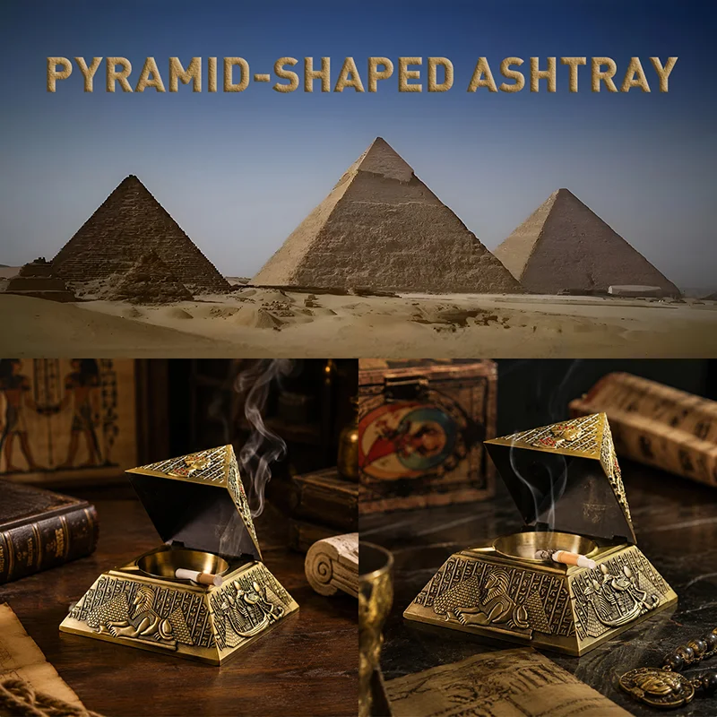 BOLTIFY European Egyptian Pharaoh Ashtray Tin Alloy Pyramid Design for Hotel Lounge KTV Home Decor
BOLTIFY European Egyptian Pharaoh Ashtray Tin Alloy Pyramid Design for Hotel Lounge KTV Home Decor
