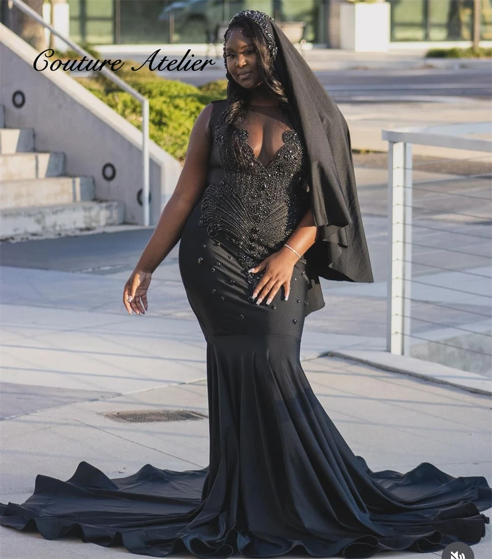Traditional African Black Rhinestones Mermaid Evening Dresses 2024 With Headscarf Aso Ebi Wed Formal Occasion Dress Customized
Traditional African Black Rhinestones Mermaid Evening Dresses 2024 With Headscarf Aso Ebi Wed Formal Occasion Dress Customized