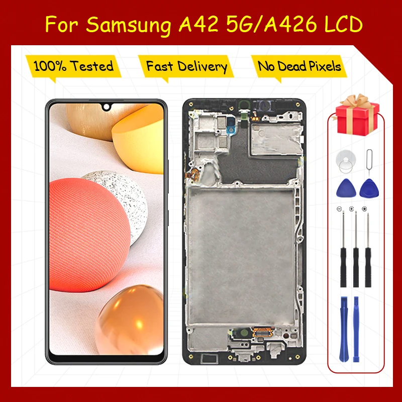 Дисплей для Samsung Galaxy A42 женский с сенсорным дигитайзером, сменный ЖК-дисплей с рамкой для сборки A426B A426U A426N, 1 шт.
Дисплей для Samsung Galaxy A42 женский с сенсорным дигитайзером, сменный ЖК-дисплей с рамкой для сборки A426B A426U A426N, 1 шт.