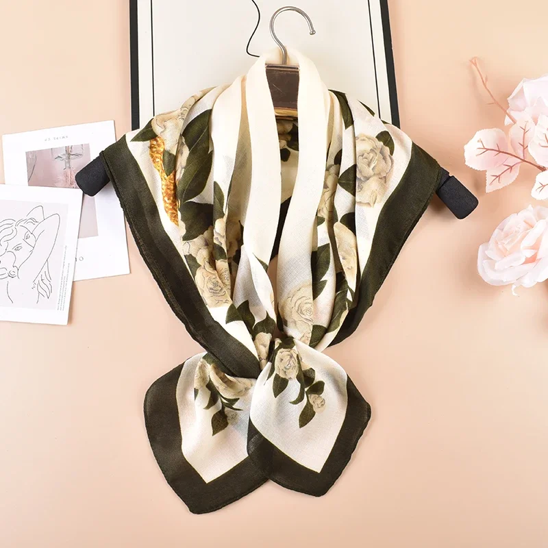 New Versatile Shawl Fashion Cotton and Hemp Chain Flower Printed Scarf Scarf Headband 90CM Cotton and Hemp Square Scarf
New Versatile Shawl Fashion Cotton and Hemp Chain Flower Printed Scarf Scarf Headband 90CM Cotton and Hemp Square Scarf