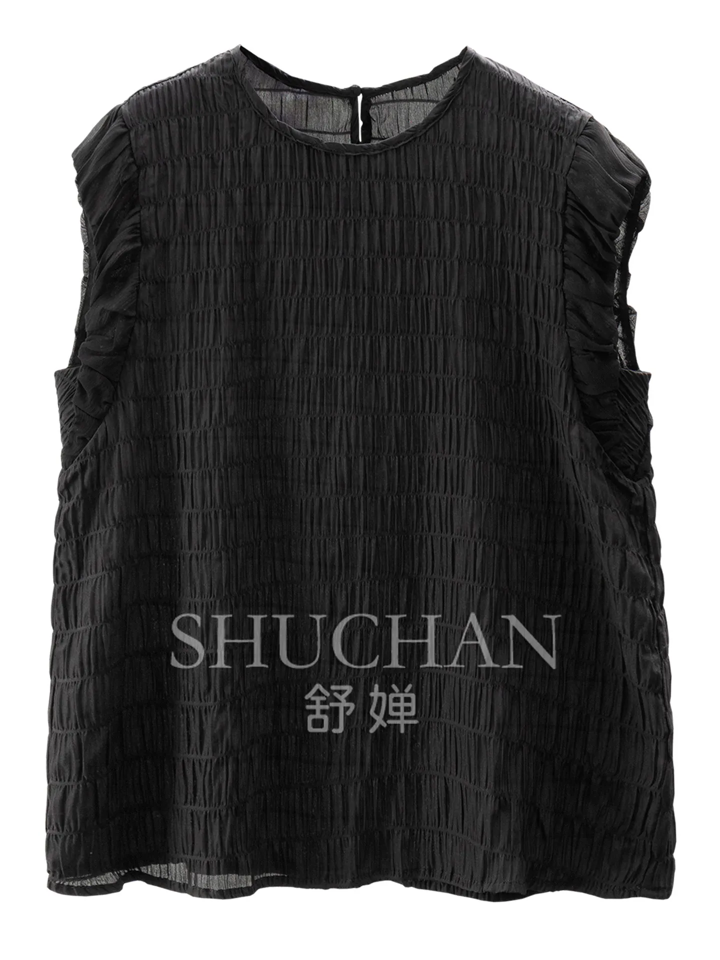 French Tank Top Light Round Neck Silk Bubble Crepe Bud Sleeve Shirt Women's 10X7 Korean Fashion Clothing
French Tank Top Light Round Neck Silk Bubble Crepe Bud Sleeve Shirt Women's 10X7 Korean Fashion Clothing