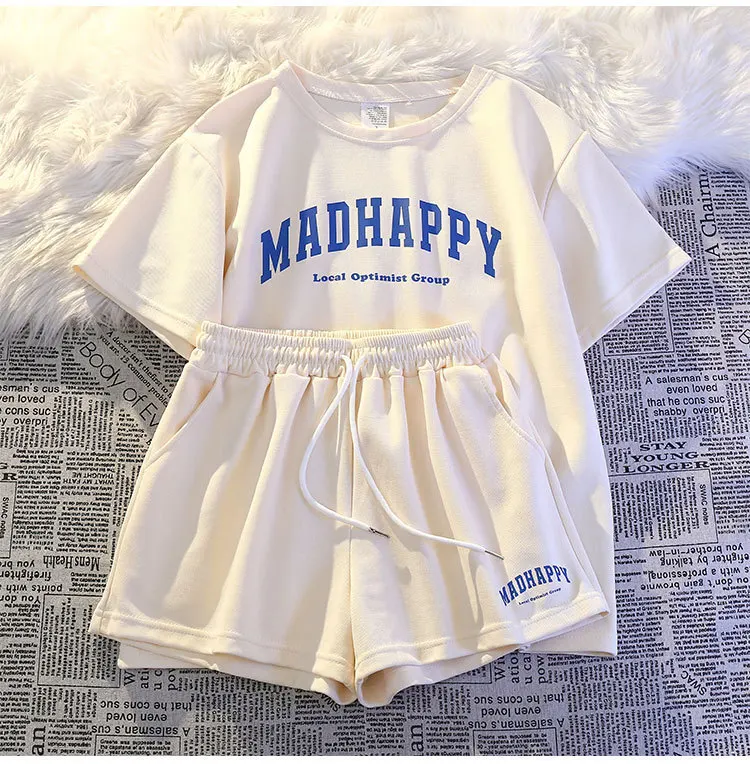 Summer New Oversize Loose Sportswear Casual Two Piece Sets Women Fashionable Youthful Short Sleeve Shorts Suits Matching Outfits
Summer New Oversize Loose Sportswear Casual Two Piece Sets Women Fashionable Youthful Short Sleeve Shorts Suits Matching Outfits