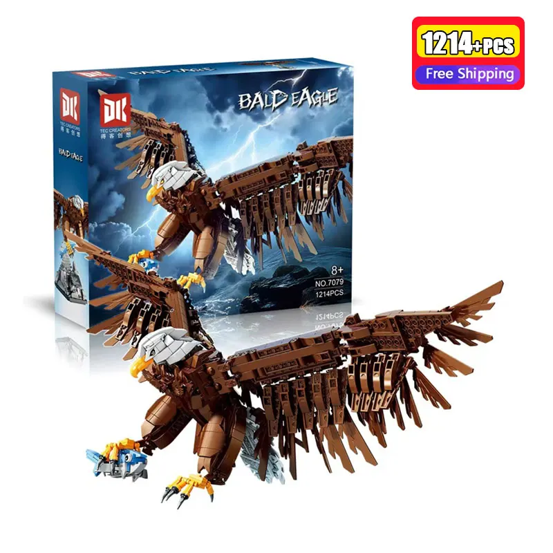 1214 деталей, креативный конструктор животных, модель орла, украшение, развивающий набор кубиков для самостоятельной сборки, игрушка для мальчиков, детский рождественский подарок
1214 деталей, креативный конструктор животных, модель орла, украшение, развивающий набор кубиков для самостоятельной сборки, игрушка для мальчиков, детский рождественский подарок