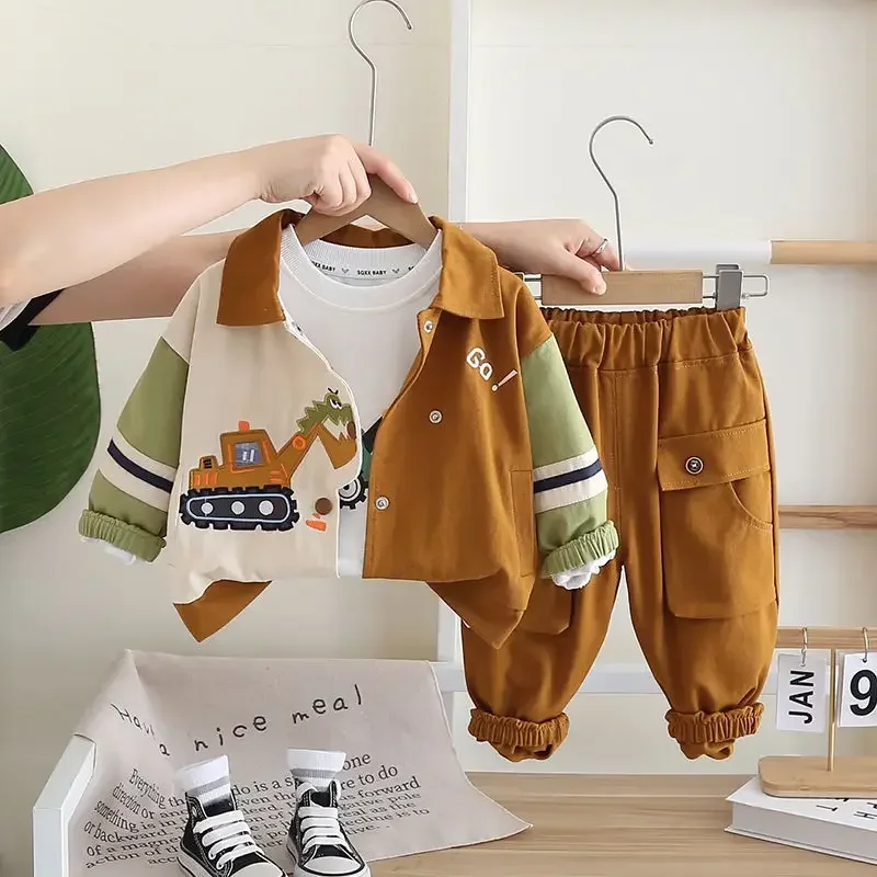 New Fashion Autumn Children Boys Girls Gentleman Kids Sweater Jacket Strips T-shirt Pants 3Pcs/Sets Clothing Tracksuit 0-5 Ages
New Fashion Autumn Children Boys Girls Gentleman Kids Sweater Jacket Strips T-shirt Pants 3Pcs/Sets Clothing Tracksuit 0-5 Ages