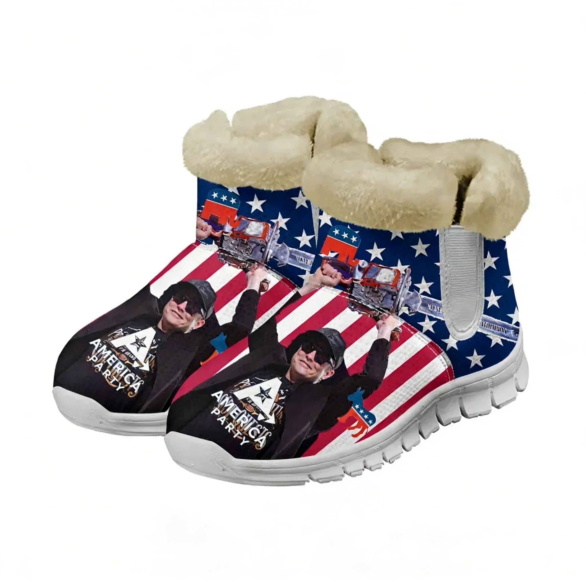 Утепленные плюшевые кроссовки-ботинки America Party для мужчин и женщин, уютные повседневные спортивные кроссовки в стиле Илона Маска, белые, на заказ, для пар
Утепленные плюшевые кроссовки-ботинки America Party для мужчин и женщин, уютные повседневные спортивные кроссовки в стиле Илона Маска, белые, на заказ, для пар