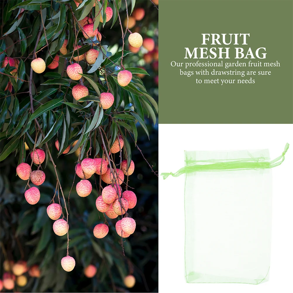50Pcs Fruit Protection Bags Drawstring Netting Bag Garden Mesh Protective Cover Fruit Net for Plants Vegetables Anti-Insect
50Pcs Fruit Protection Bags Drawstring Netting Bag Garden Mesh Protective Cover Fruit Net for Plants Vegetables Anti-Insect