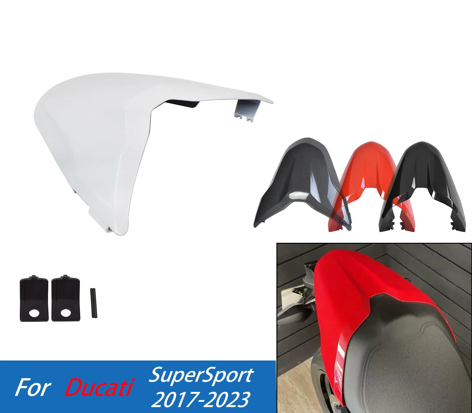 For SuperSport 939 Rear Passenger Pillion Seat Cover ForDucati Super Sport 937 939 2017-2023 Motorcycle Fairing Cowl Accessories
For SuperSport 939 Rear Passenger Pillion Seat Cover ForDucati Super Sport 937 939 2017-2023 Motorcycle Fairing Cowl Accessories