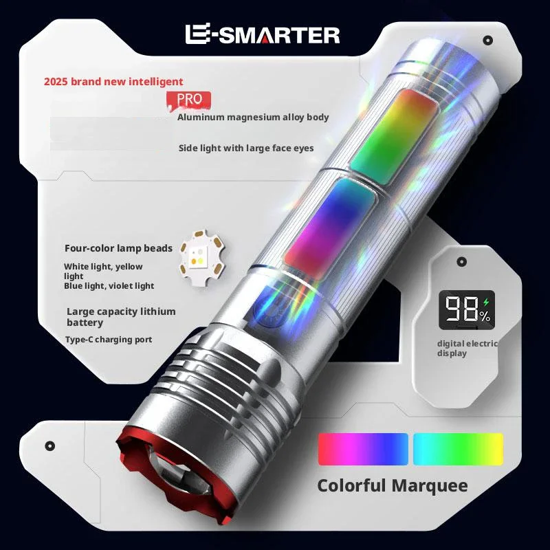 Rechargeable Outdoor Strong Light Led Flashlight Emergency Super Bright Flashlight Patrol Super Large Capacity
Rechargeable Outdoor Strong Light Led Flashlight Emergency Super Bright Flashlight Patrol Super Large Capacity