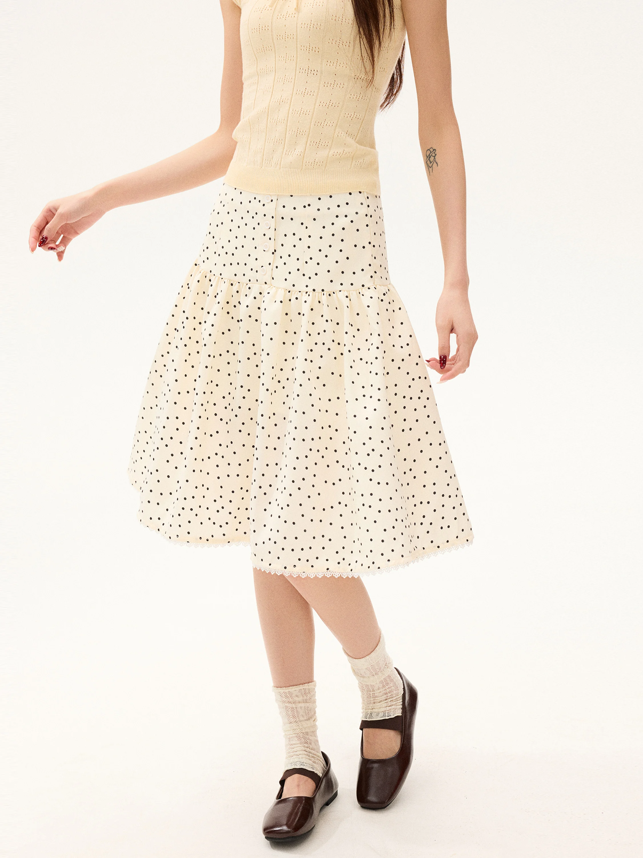 Free Sonata American Style High Waist A-Line Puffy Skirt with Lace Trim Sweet College Wave Point Semi-Body Skirt for Women
Free Sonata American Style High Waist A-Line Puffy Skirt with Lace Trim Sweet College Wave Point Semi-Body Skirt for Women