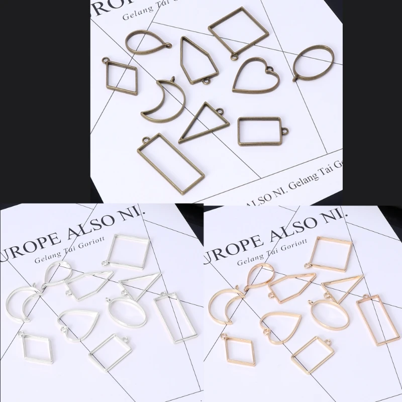 652F 10Pcs Bronze Gold Silver Color Metal Hollow Geometric Frame Pendants For Earring Dangle Jewelry Making
652F 10Pcs Bronze Gold Silver Color Metal Hollow Geometric Frame Pendants For Earring Dangle Jewelry Making