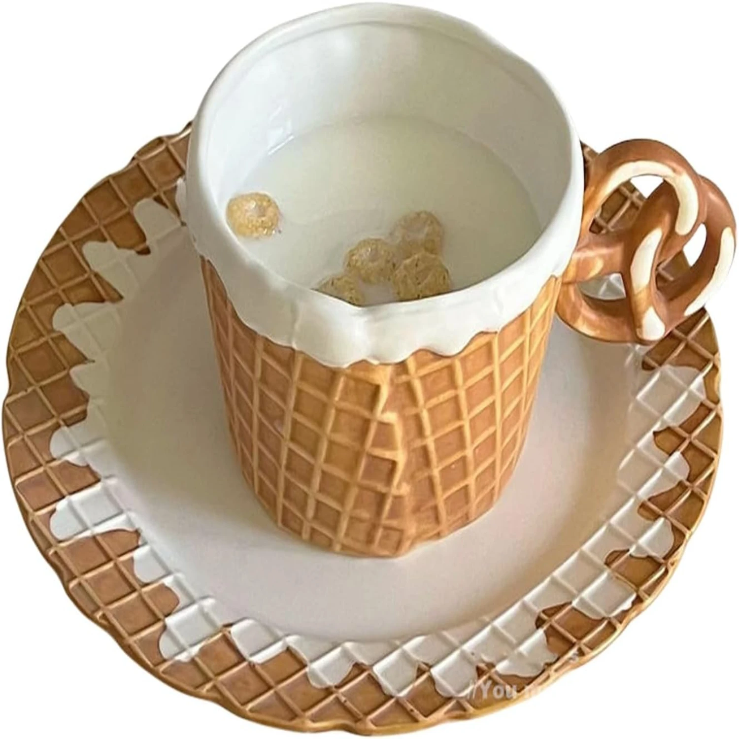 Fantastic Convenient and Reusable Ceramic Cups and Saucers Set in Perfect Cookies Shape - Ideal Gift for Girlfriend and Friend -
Fantastic Convenient and Reusable Ceramic Cups and Saucers Set in Perfect Cookies Shape - Ideal Gift for Girlfriend and Friend -
