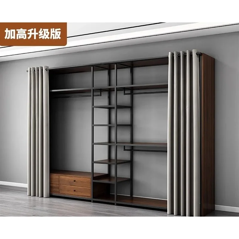 Open wardrobe rack assembly bedroom floor-to-ceiling metal frame hanger cloakroom walk-in coat rack design
Open wardrobe rack assembly bedroom floor-to-ceiling metal frame hanger cloakroom walk-in coat rack design