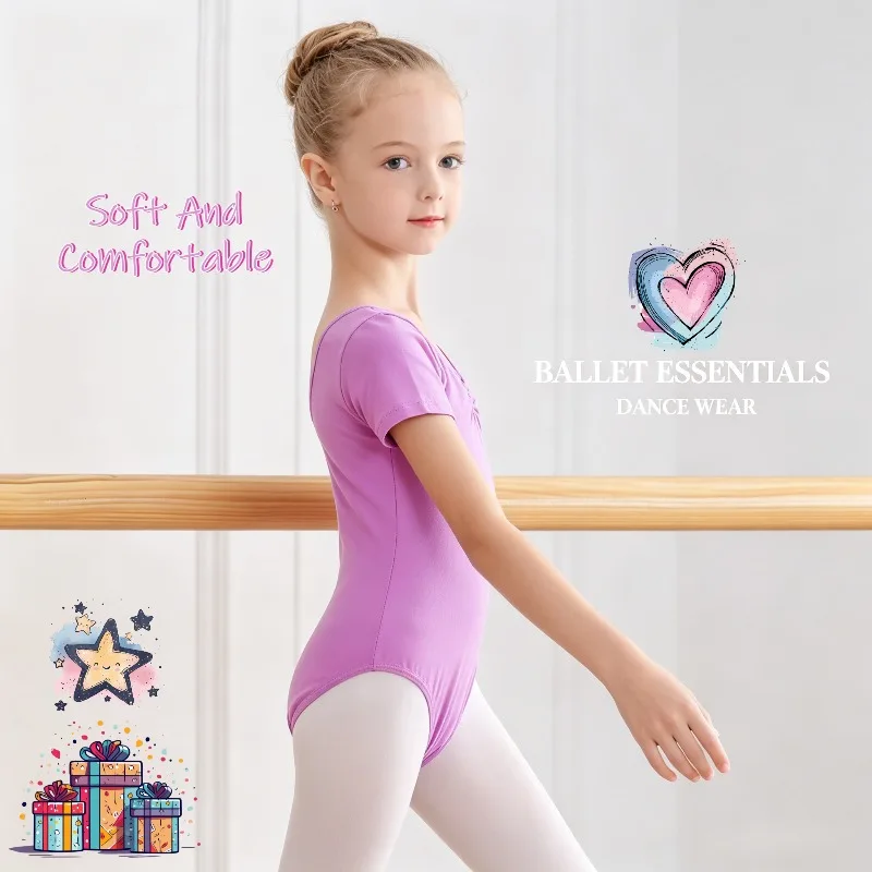 Girls Basic Ballet Leotard Cotton Dance Bodysuit Short Sleeve Gymnastic Leotards for Toddler Ballerina Outfits Kids Dance Wear
Girls Basic Ballet Leotard Cotton Dance Bodysuit Short Sleeve Gymnastic Leotards for Toddler Ballerina Outfits Kids Dance Wear