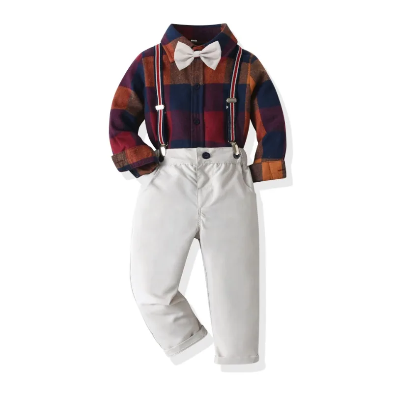 Korean Style A Gentleman Outfit Boy Formal Costumes Long Sleeve Shirt With Bow + Pants Spring Fashion 2 Pcs Set Autumn
Korean Style A Gentleman Outfit Boy Formal Costumes Long Sleeve Shirt With Bow + Pants Spring Fashion 2 Pcs Set Autumn
