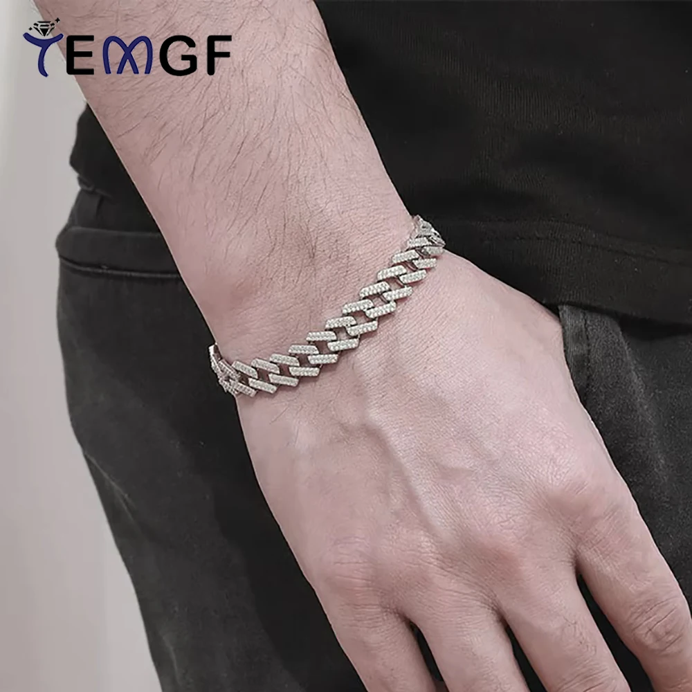 TEMGF Full Zircon Cuban Bracelet for Women Man 100% Sterling Silver 925 Hip Hop Simple Party Fine Jewelry Couple Birthday Gifts
TEMGF Full Zircon Cuban Bracelet for Women Man 100% Sterling Silver 925 Hip Hop Simple Party Fine Jewelry Couple Birthday Gifts