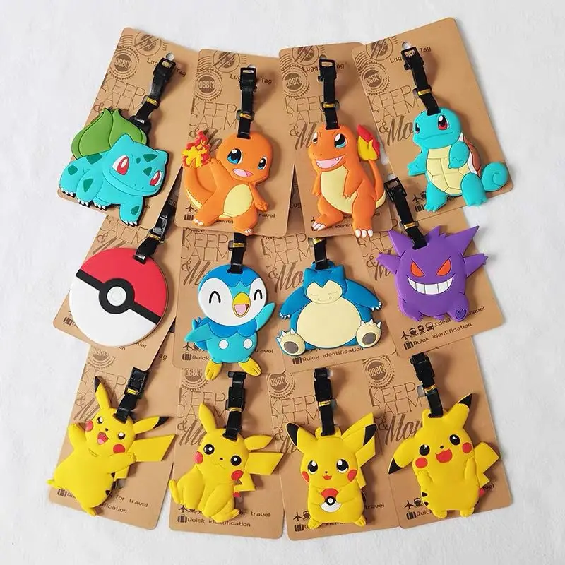 Cartoon anime Pokémon silicone luggage tag, travel checked baggage Pokémon bag charm, gift for friends
Cartoon anime Pokémon silicone luggage tag, travel checked baggage Pokémon bag charm, gift for friends