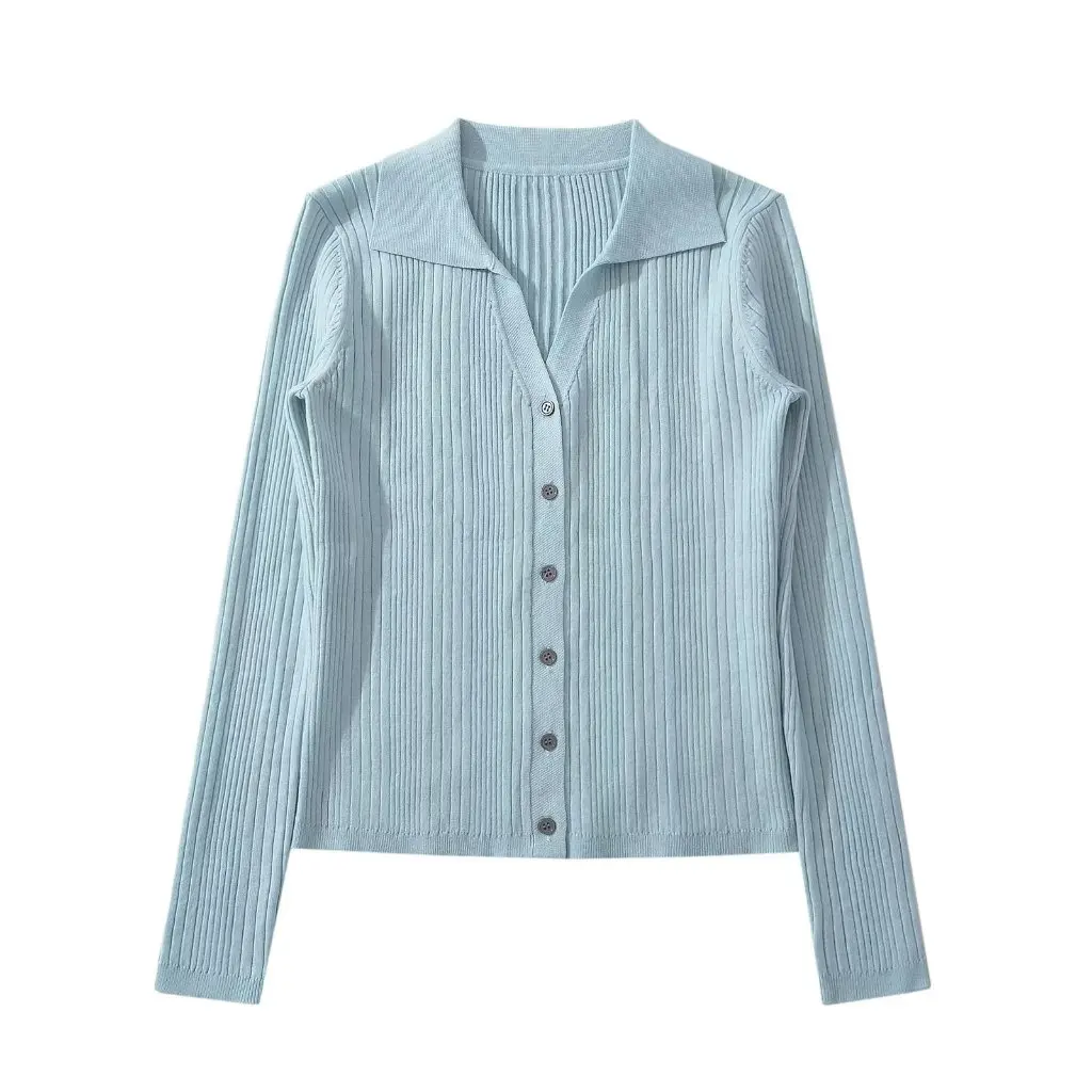 Women's Pure Style Lapel Single-Breasted Sweater Cardigan Slim-Fit Long-Sleeved Autumn Outerwear Top Coat 
Women's Pure Style Lapel Single-Breasted Sweater Cardigan Slim-Fit Long-Sleeved Autumn Outerwear Top Coat