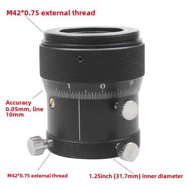 Сиденье с двойной спиральной фокусировкой 1,25 дюйма до внутренней/внешней M42/SCT 1,25/2 дюйма, аксессуары для астрономических телескопов
Сиденье с двойной спиральной фокусировкой 1,25 дюйма до внутренней/внешней M42/SCT 1,25/2 дюйма, аксессуары для астрономических телескопов