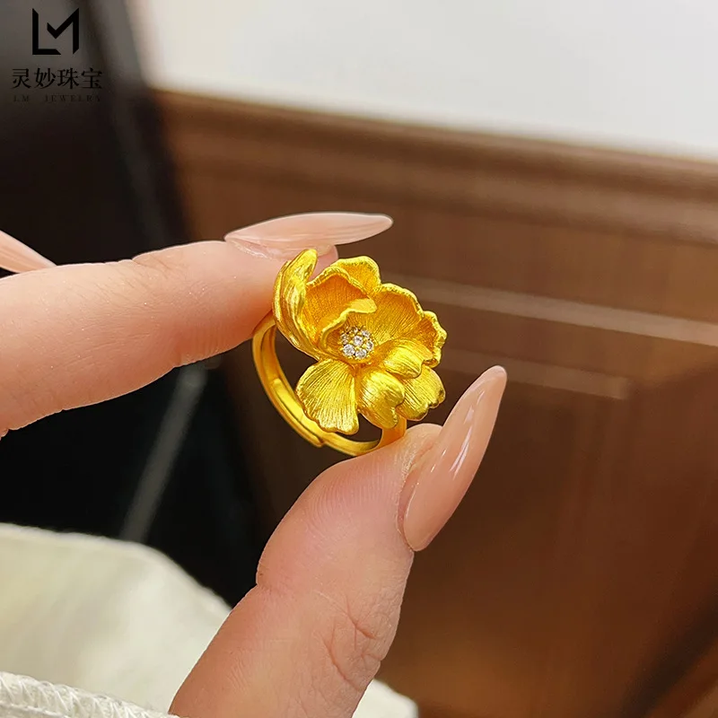 Роскошные ювелирные изделия из настоящего золота 9999, 24 карата, кольцо в горошек с матовым бриллиантом и цветком пиона, открывающееся трехмерное тонкое гравировка, женский подарок
Роскошные ювелирные изделия из настоящего золота 9999, 24 карата, кольцо в горошек с матовым бриллиантом и цветком пиона, открывающееся трехмерное тонкое гравировка, женский подарок