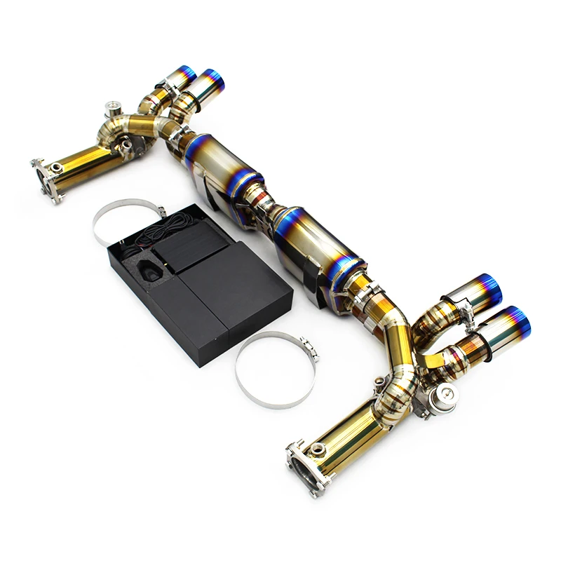 Racing Titanium Exhaust Muffler with Valve System, Compatible with Porsche 911 997.1 Turbo 3.6T 2004-2007 Rear Exhaust System
Racing Titanium Exhaust Muffler with Valve System, Compatible with Porsche 911 997.1 Turbo 3.6T 2004-2007 Rear Exhaust System