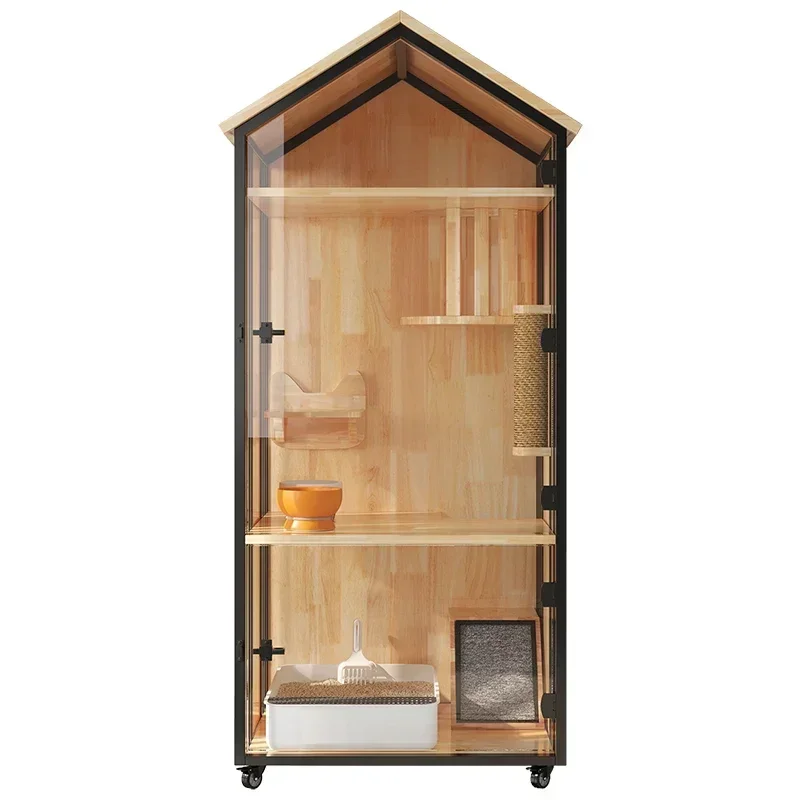 A Cat villa solid wood luxury three-layer household cat climbing frame cage double-layer cat cabinet
A Cat villa solid wood luxury three-layer household cat climbing frame cage double-layer cat cabinet