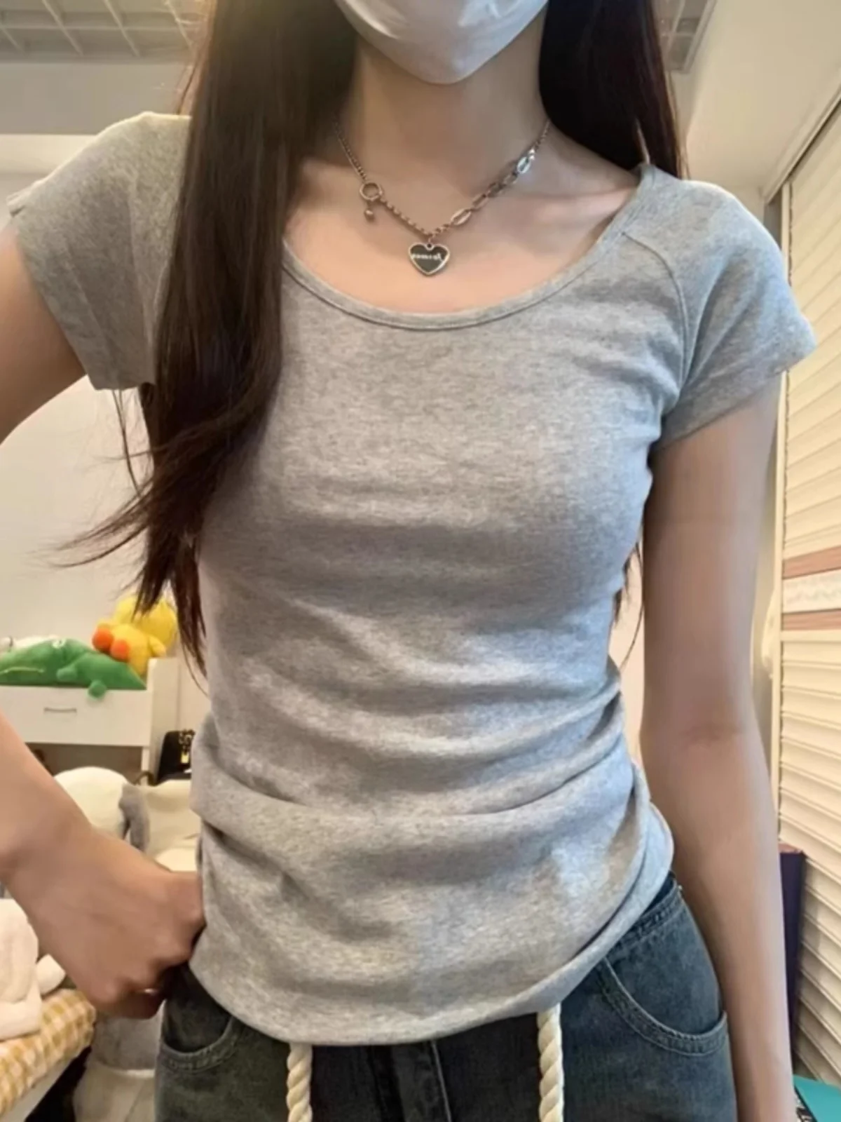 2024 New Women's ort Sve T-irt Korean Sle Pure Cotton f Sve Summer Faion Slimming Base Layer irt Trendy
2024 New Women's ort Sve T-irt Korean Sle Pure Cotton f Sve Summer Faion Slimming Base Layer irt Trendy