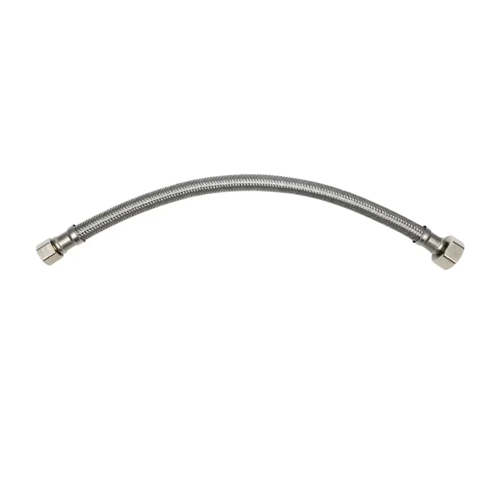 Stainless Steel Braided Water Supply Line Connector 1/2 Inch FIP Female Thread to 3/8 Inch OD Compression Flexible Faucet Toilet Hose Pipe
Stainless Steel Braided Water Supply Line Connector 1/2 Inch FIP Female Thread to 3/8 Inch OD Compression Flexible Faucet Toilet Hose Pipe