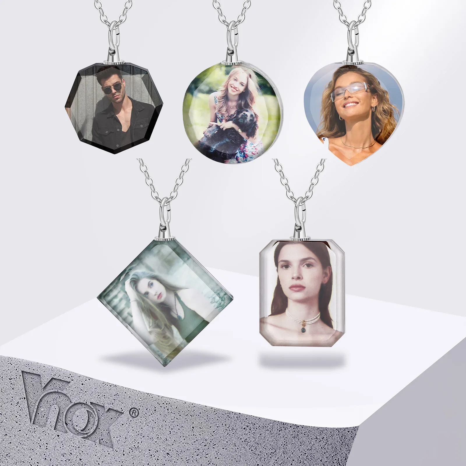 Vnox Custom Photo Picture Necklaces for Women Men, Personalize Two Sides Image Pendant, Crystal Heart Coin Collar Memorial Gift
Vnox Custom Photo Picture Necklaces for Women Men, Personalize Two Sides Image Pendant, Crystal Heart Coin Collar Memorial Gift