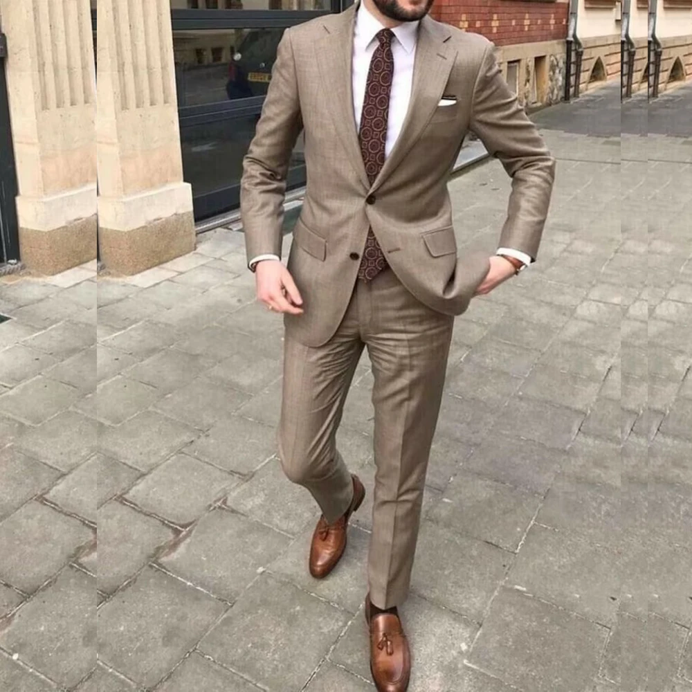 STEVDITG Dark Khaki Men Suits Single Breasted Notched Lapel Formal Occasion Skinny 2 Piece Jacket Pants Slim Fit Costume 2024
STEVDITG Dark Khaki Men Suits Single Breasted Notched Lapel Formal Occasion Skinny 2 Piece Jacket Pants Slim Fit Costume 2024