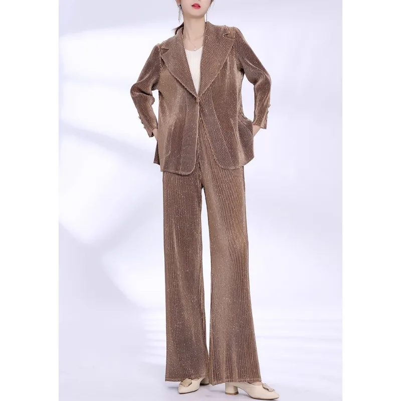 Miyake Pleated Autumn New Women's Suit Coat Casual Commuter Fashion High Quality Versatile Straight Leg Pants Two Piece Set
Miyake Pleated Autumn New Women's Suit Coat Casual Commuter Fashion High Quality Versatile Straight Leg Pants Two Piece Set
