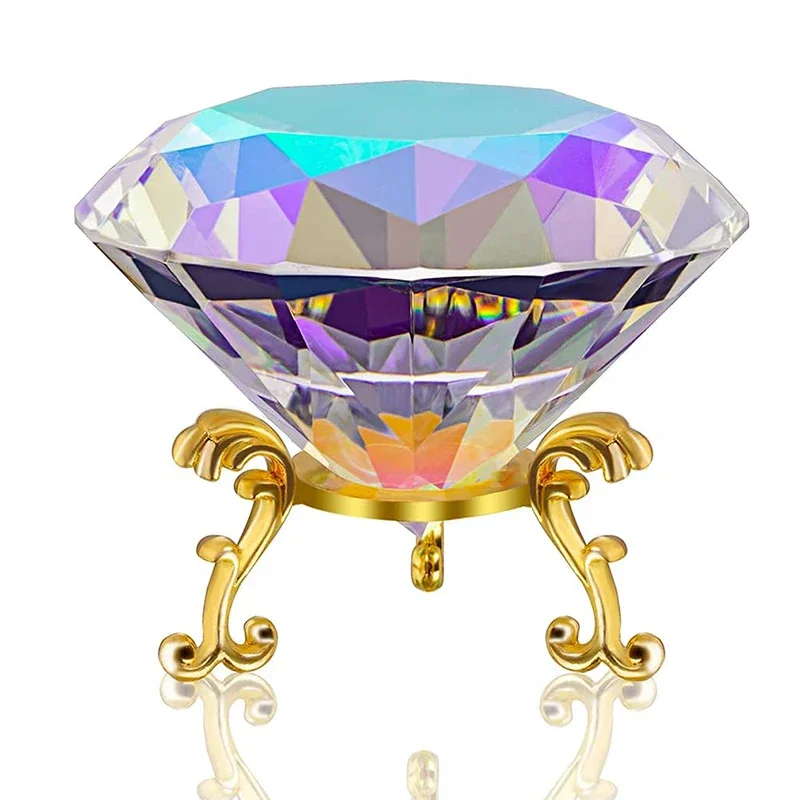 K9 Crystal Glass Iridescent Diamond Holographic Diamond Model Wedding Desktop Photography Decoration Jewelry Salon Manicure Tool
K9 Crystal Glass Iridescent Diamond Holographic Diamond Model Wedding Desktop Photography Decoration Jewelry Salon Manicure Tool