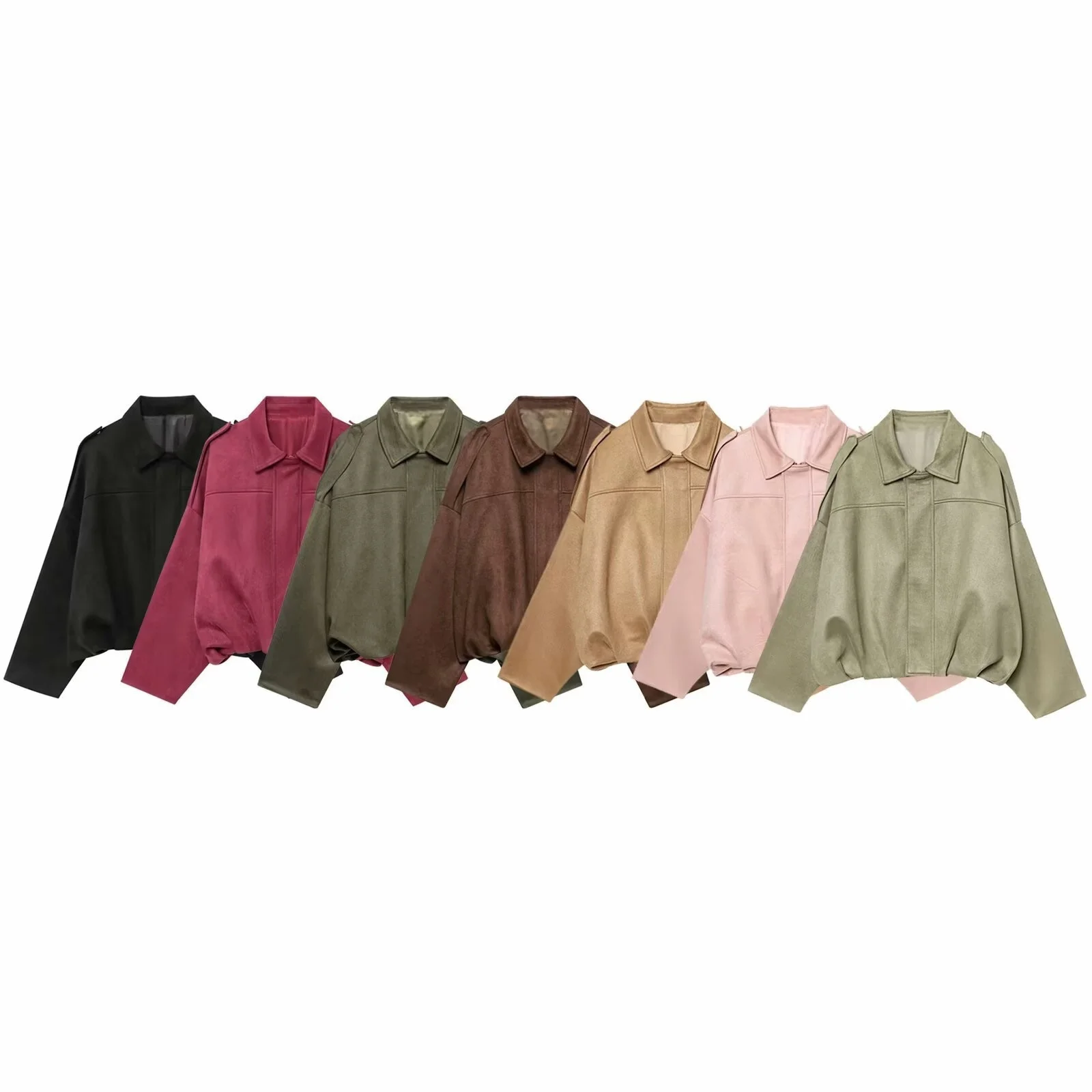 BM&MD&ZA Womens Multiple Colors Available Casual Simple Loose Suede - like Handfeel Aviator Jacket
BM&MD&ZA Womens Multiple Colors Available Casual Simple Loose Suede - like Handfeel Aviator Jacket