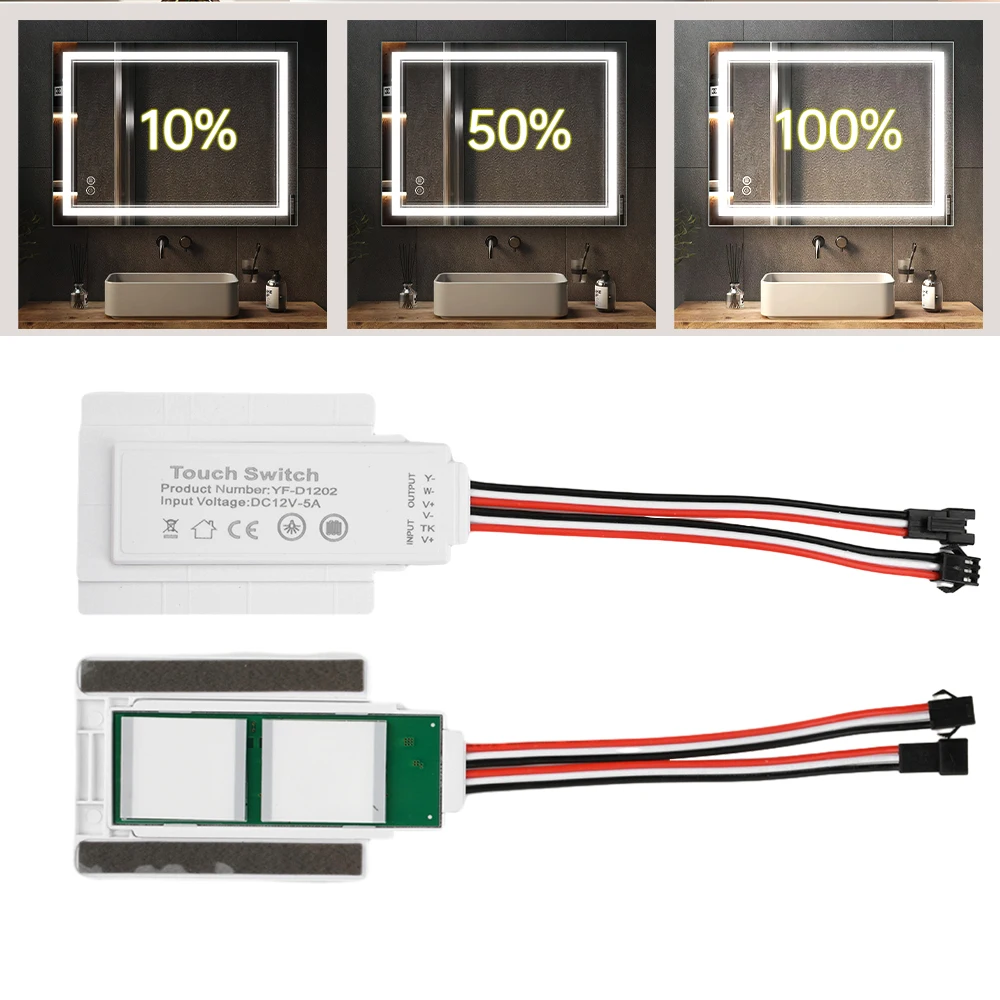 Dual Key Touch Switch 12V 5A 60W High Sensitive LED Driver Infinitely Dimming Color Adjustment Defogging Smart Switch
Dual Key Touch Switch 12V 5A 60W High Sensitive LED Driver Infinitely Dimming Color Adjustment Defogging Smart Switch