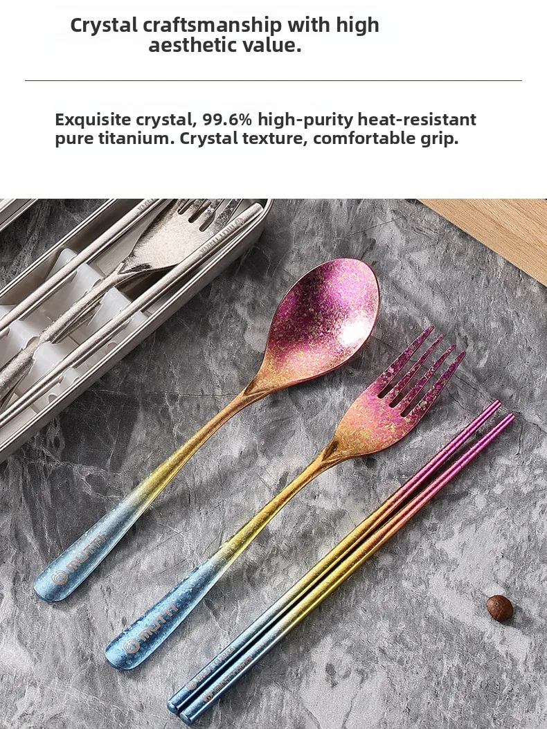 Pure Titanium Cutlery Set Children's Chopsticks Spoon Four-Piece Set Meal Spoon Soup Spoon Christmas Gift
Pure Titanium Cutlery Set Children's Chopsticks Spoon Four-Piece Set Meal Spoon Soup Spoon Christmas Gift