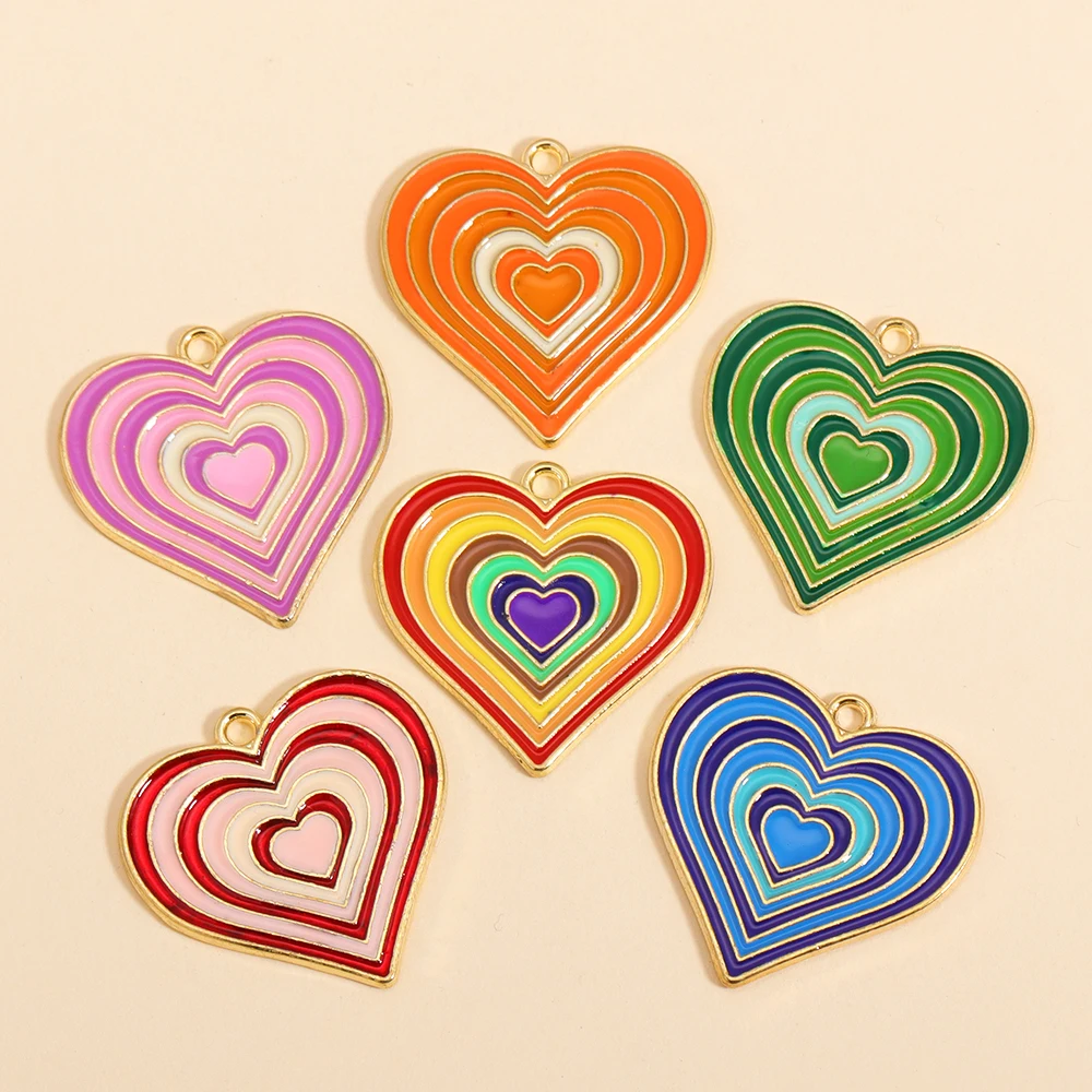 10Pcs Lovely Rainbow Heart-shaped Enamel Pendants for Jewelry Making Colorful Love Charms Earrings Necklace Crafting Ornaments
10Pcs Lovely Rainbow Heart-shaped Enamel Pendants for Jewelry Making Colorful Love Charms Earrings Necklace Crafting Ornaments