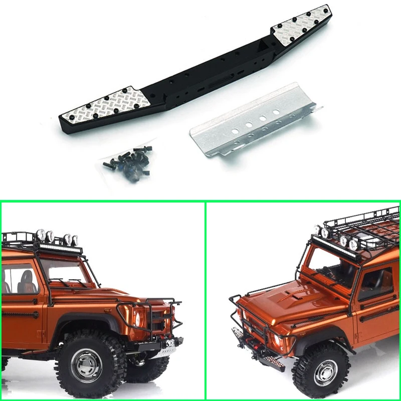 1 Pcs Metal Simulation Black Front Bumper with Decorative Piece for 1/18 RC Crawler TRX4-M Defender D110 Upgrade Parts
1 Pcs Metal Simulation Black Front Bumper with Decorative Piece for 1/18 RC Crawler TRX4-M Defender D110 Upgrade Parts